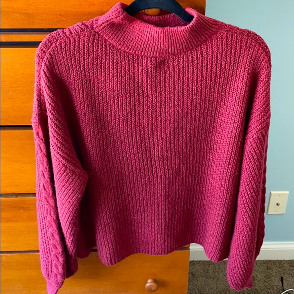 *NEW* Cable knit balloon sleeve sweater